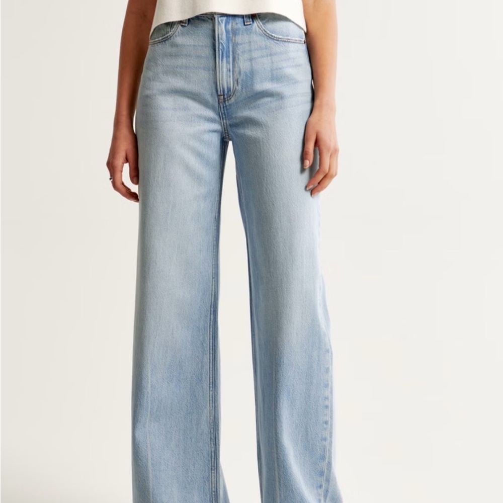Abercrombie & Fitch High Rise Wide Leg Jeans 30 Long